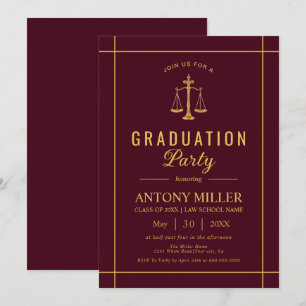 Invitation Diplômé de la faculté de droit bordeaux Classe de 