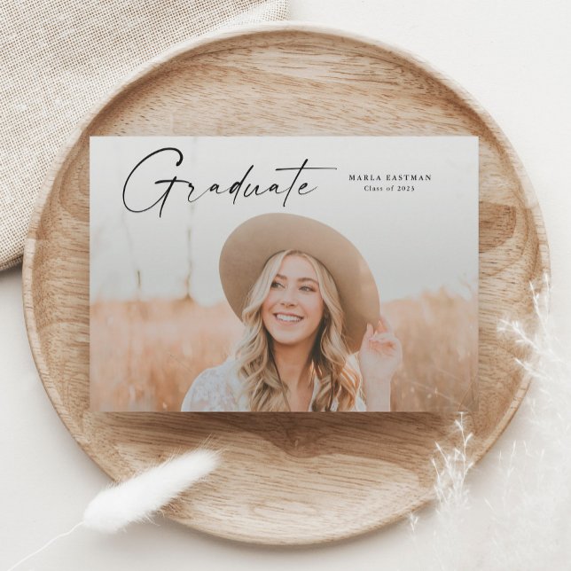 Invitation Diplôme de la photographie de script moderne (Créateur téléchargé)