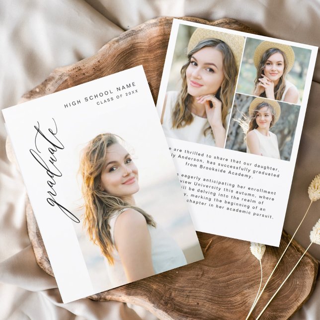 Invitation Diplôme de la photographie de script moderne (Créateur téléchargé)