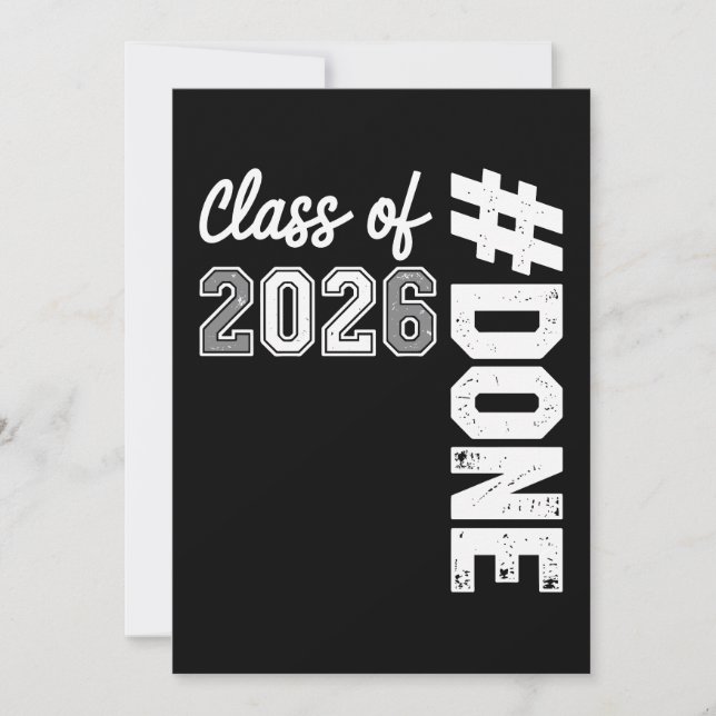 Invitation Diplômé de la promotion 2026 26 Diplômé fier (Devant)