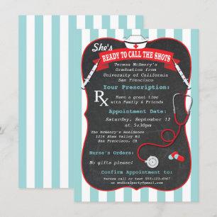 Invitation Diplôme de l'école d'infirmières en médecine