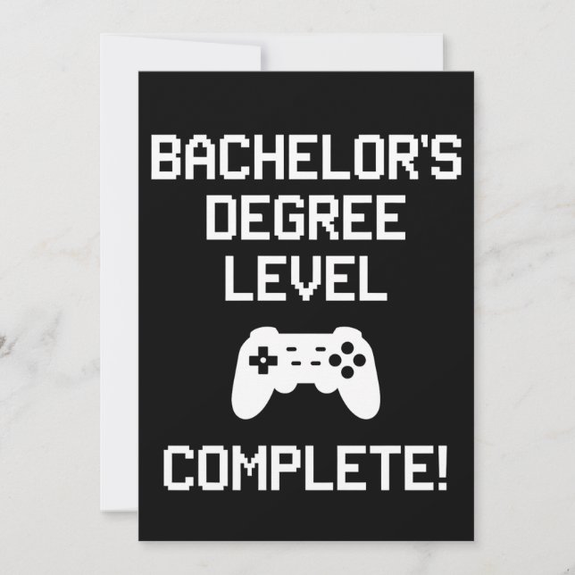 Invitation Diplômé de licence de jeux de jeux vidéo complets (Devant)