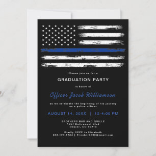 Invitation Diplôme de l'office de police de la ligne bleue mi