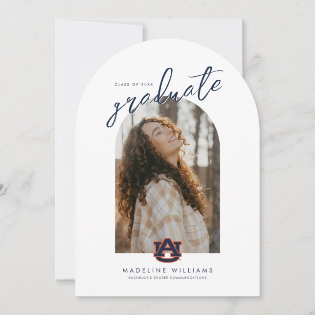 Invitation Diplômé de l'Université d'Auburn – Tigers d'Auburn (Devant)
