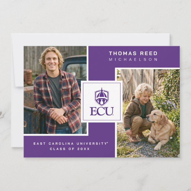 Invitation Diplômé de l'Université d'East Carolina (Devant)