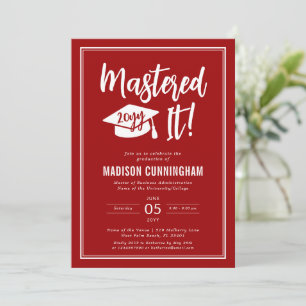 Invitation Diplômé de Master Moderne