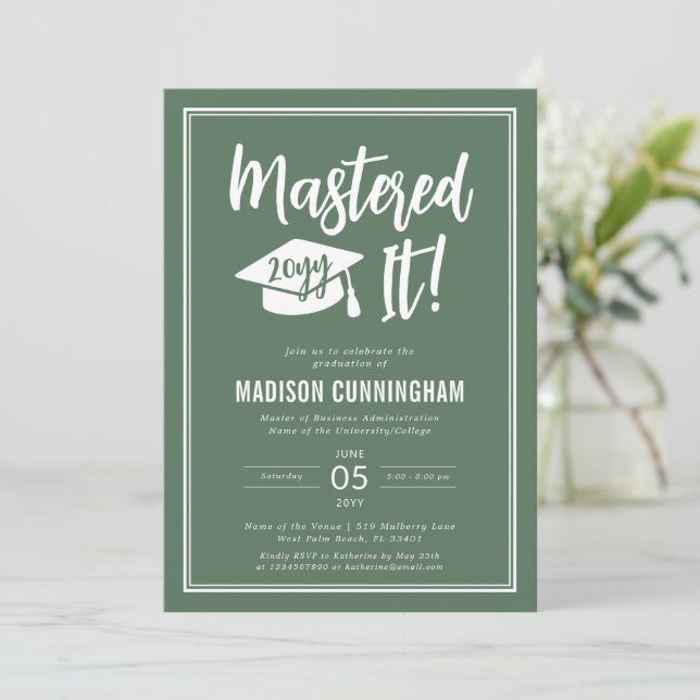 Invitation Diplômé de Master Moderne  (Debout devant)