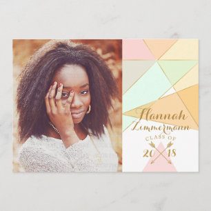 Invitation Diplôme de photographie géométrique senior