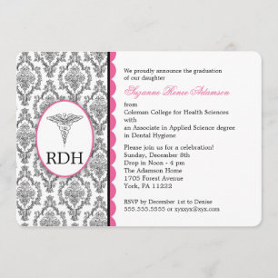 Invitation Diplôme de RDH Hygiène dentaire Hygiène dentaire