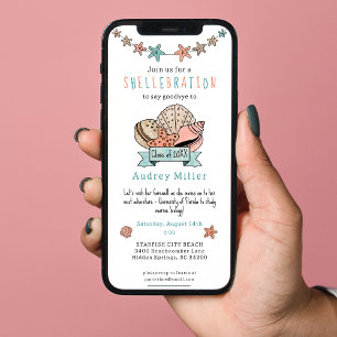Invitation Diplômé de Seashell Partir Adieu