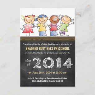 Invitation Diplômé d'école maternelle ou de tableau de classe