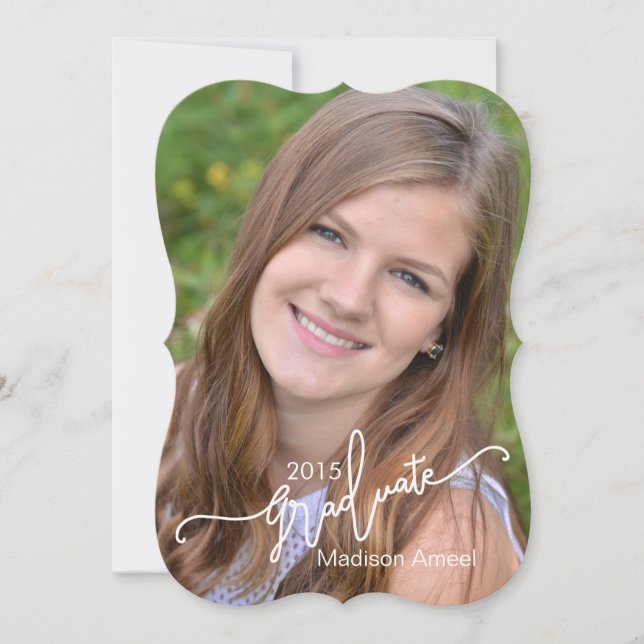 Invitation Diplômé diplômé en 2015| Red Annouement de diplôme (Devant)