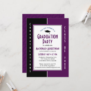 Invitation diplômé en droit de la promotion 2026 violet perso