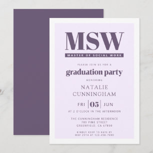 Invitation Diplômé en MSW Master en travail social moderne