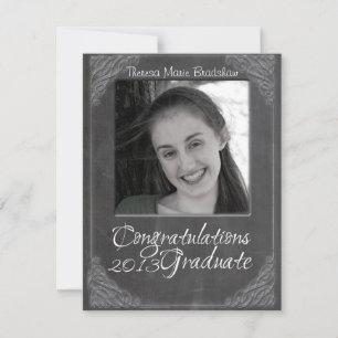 Invitation Diplôme en photo de Chalk Blackboard 2013