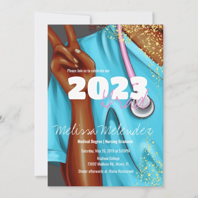 Invitation Diplômé en soins infirmiers promotion 2023 (Devant)