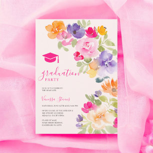 Invitation Diplôme floral fleur sauvage botanique