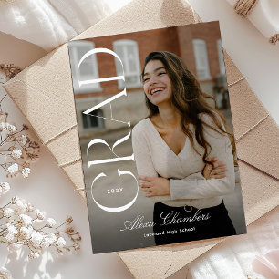 Invitation Diplôme Gras Grad Full Photo