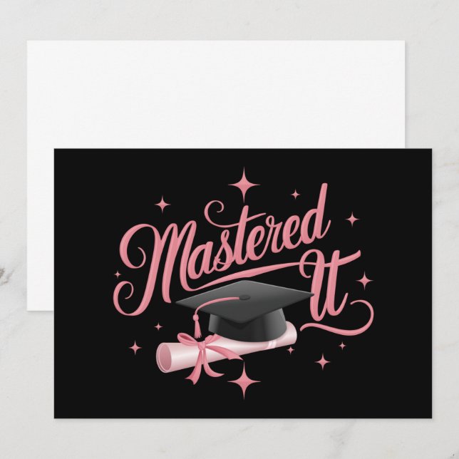 Invitation Diplômé Maîtrise Diplômé MBA Diplômé (Devant / Derrière)