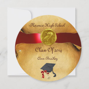 INVITATION DIPLÔME MODÈLE PHOTO GOLD OWL