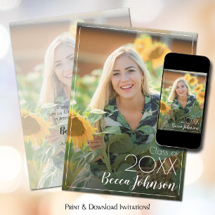 Invitation Diplôme photo moderne