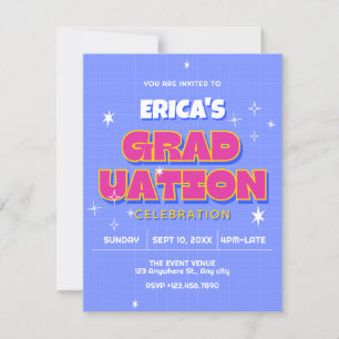 Invitation Diplôme pop rétro