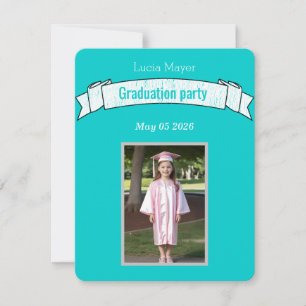 Invitation diplôme préscolaire - Robin’s Egg Blue photo