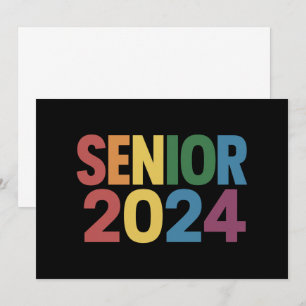 Invitation Diplômé senior Fierté LGBT Arc-en-ciel 2024