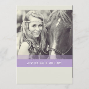 Invitation Diplôme simple de Chevron Violet