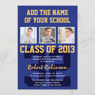 Invitation Diplôme sportif d'athlète du lycée Blue Gold