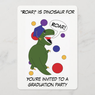 Invitation Diplôme Tyrannosaurus Rex Personnaliser
