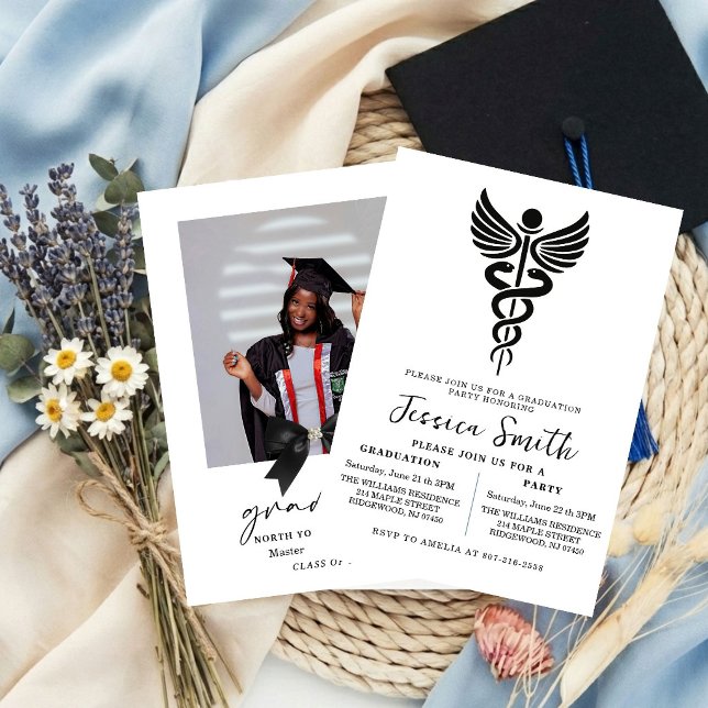 Invitation Diplômée de l'université de soins infirmiers 2026 (Créateur téléchargé)