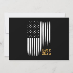 Invitation Diplômés de la promotion 2025 Drapeau américain 