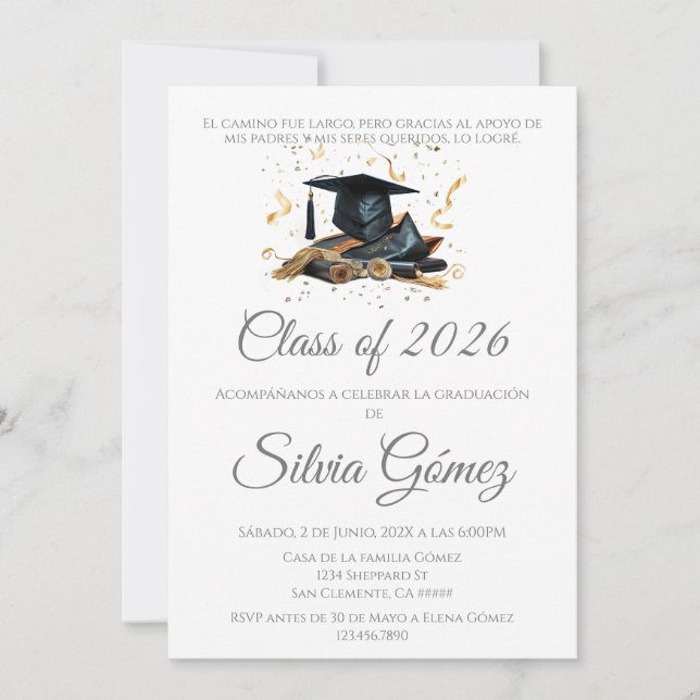 Invitation Diplômés de la promotion 2026 (Devant)