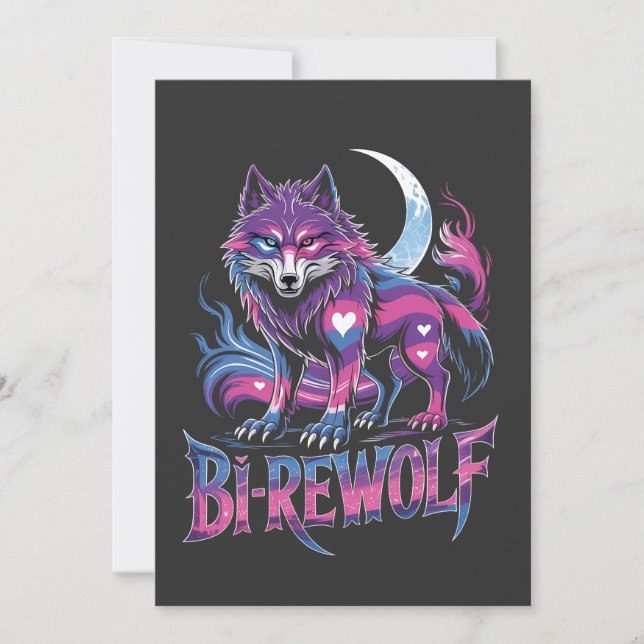 Invitation Dire Wolf Birewolf Bisexual LGBT (Devant)