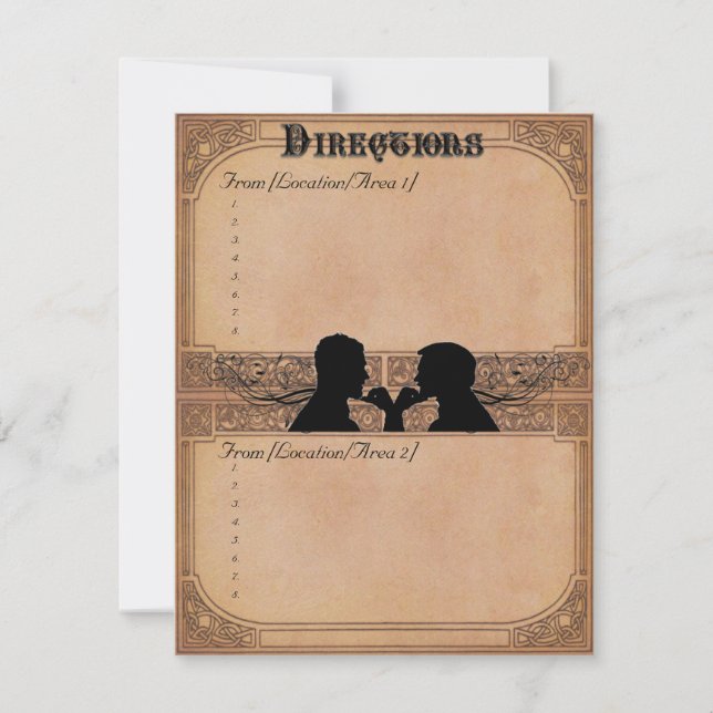 Invitation Directions de conduite personnalisées pour la céré (Devant)