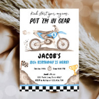 Dirt Bike Motorcross Course Vélo Boy Anniversaire