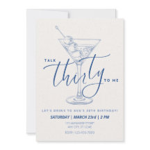 Dirty Martini "Talk Thirty to Me" Adulte Anniversa