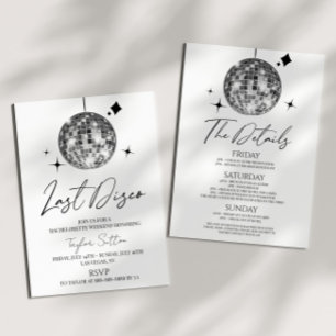 Invitation Disco Ball Dernier Disco Bachelorette Week-end