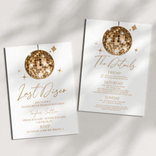 Invitation Disco Ball Dernier Disco Bachelorette Week-end