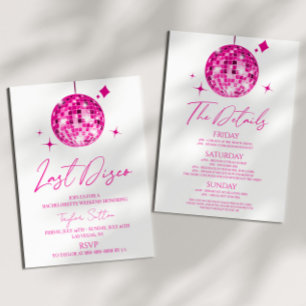 Invitation Disco Ball Dernier Disco Bachelorette Week-end