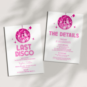 Invitation Disco Ball Dernier Disco Bachelorette Week-end