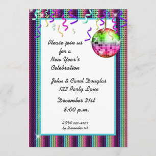 Invitation Disco Ball Dots