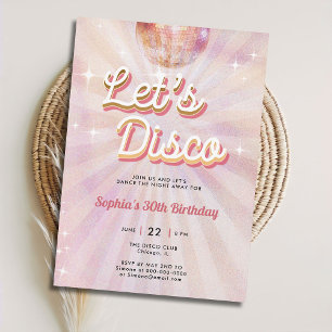 Invitation Disco Ball les années 70 Dance Party Retro 30e ann