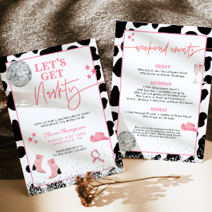 Invitation Disco Cowgirl Bachelorette Party, Obtenons Nashty