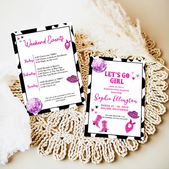 Invitation Disco Cowgirl Bachelorte Party (Créateur téléchargé)