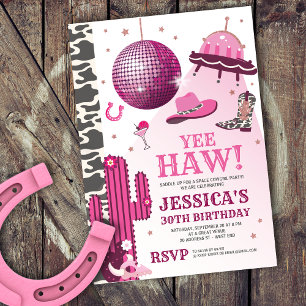 Invitation Disco Cowgirl Bachelorte Party
