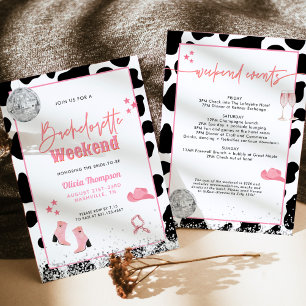 Invitation Disco Cowgirl Bachelorte Party   Space Cowgirl I