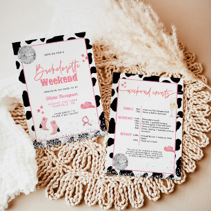 Invitation Disco Cowgirl Bachelorte Party Space Cowgirl I