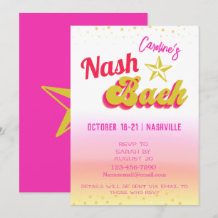 Invitation Disco Cowgirl Nash Bash Bachelorette